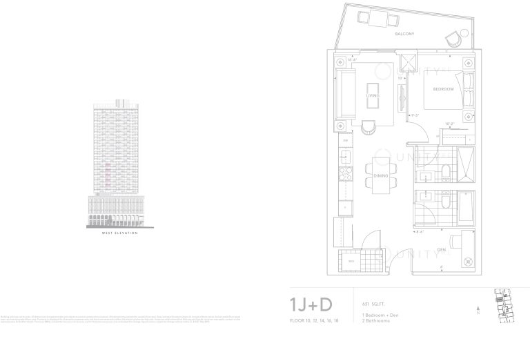 the-well-470-front-st-w-floorplan-1J+D-1+1-bed-2-bath-631-sqft