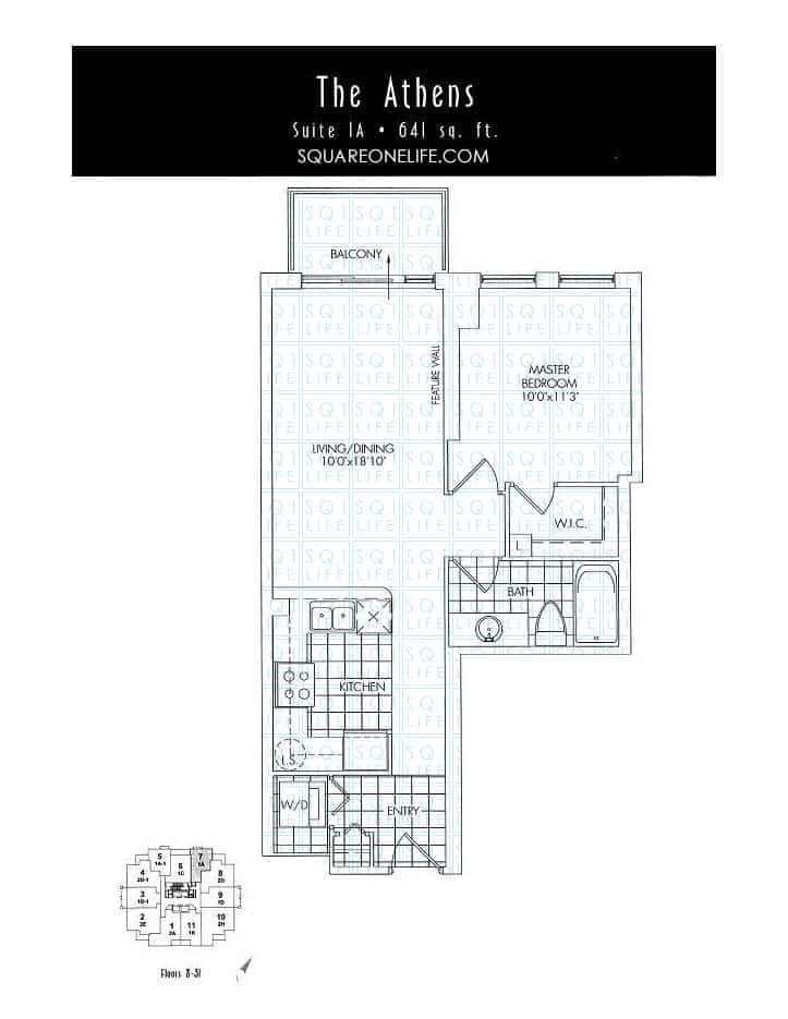388-Prince-Of-Wales-Dr-One-Park-Tower-Condo-Floorplan-The-Athens-1-Bed-1-Bath