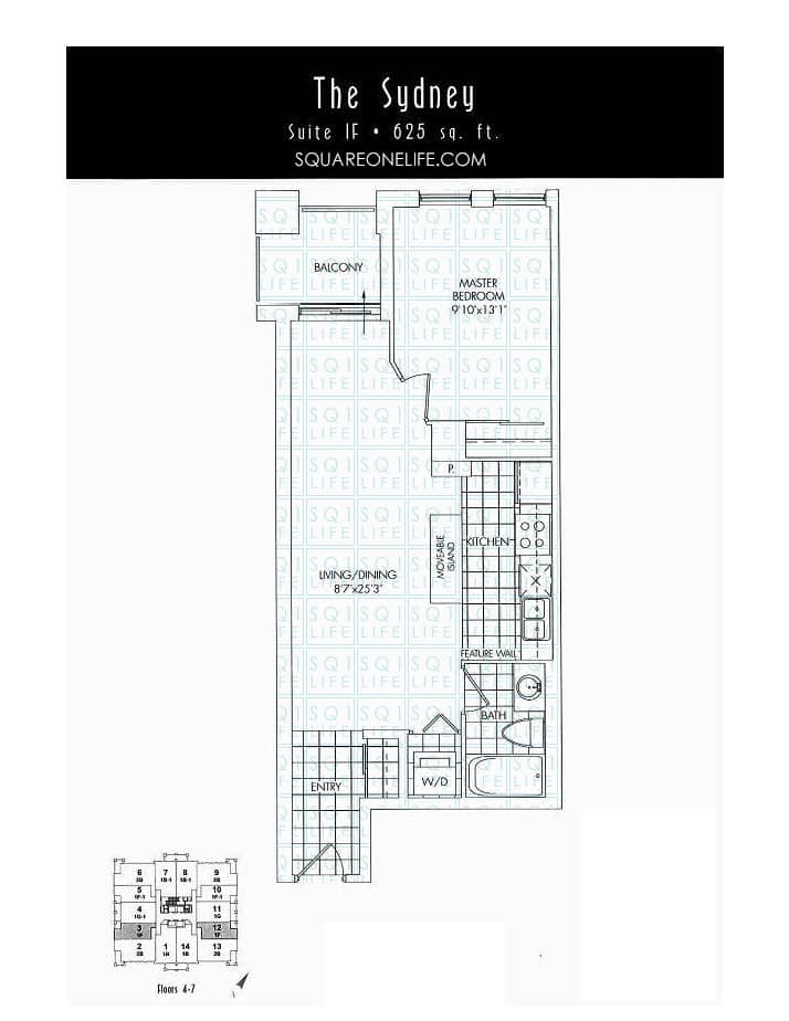 388-Prince-Of-Wales-Dr-One-Park-Tower-Condo-Floorplan-The-Sydney-1-Bed-1-Bath