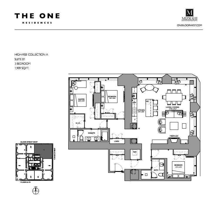 Suite 01 - 3B - 1909 Sqft - Hi-Rise Collection A - The One