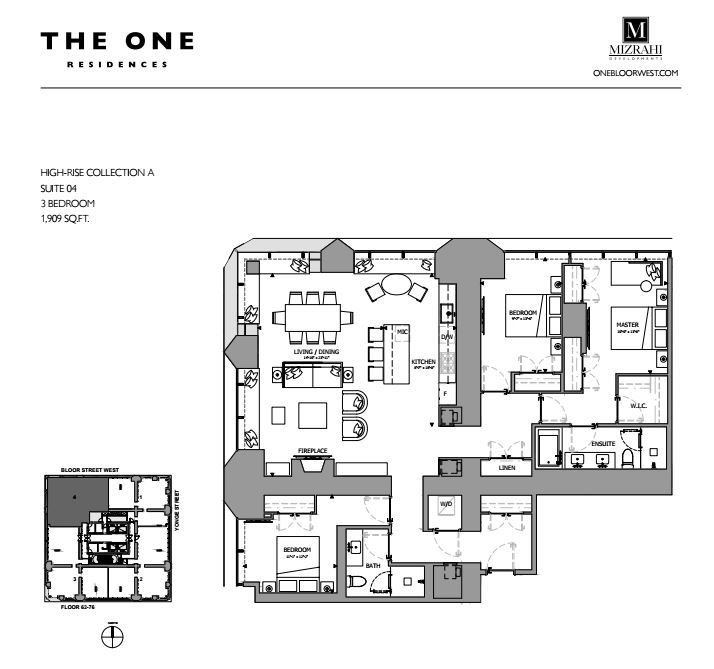 Suite 04 - 3B - 1909 Sqft - Hi-Rise Collection A - The One