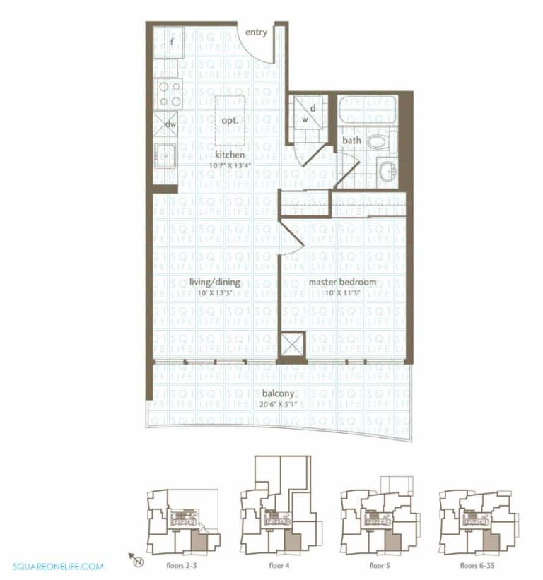 Park-Residences-Condo-Floorplan-Cardinal-1-Bed-1-Den-1-Bath