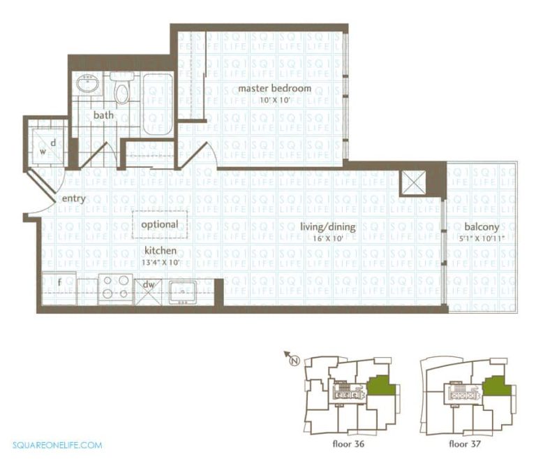 Park-Residences-Condo-Floorplan-LPH2-PH2-1-Bed-1-Bath