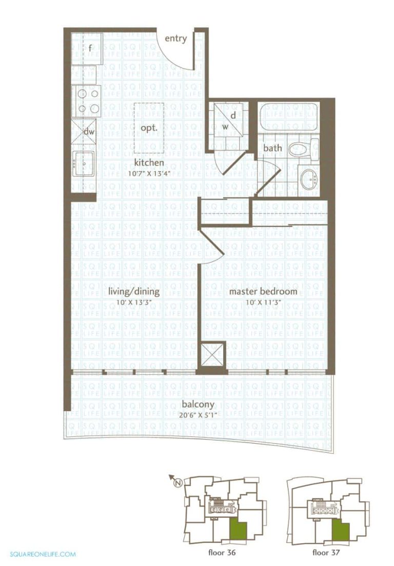 Park-Residences-Condo-Floorplan-LPH4-PH4-1-Bed-1-Bath