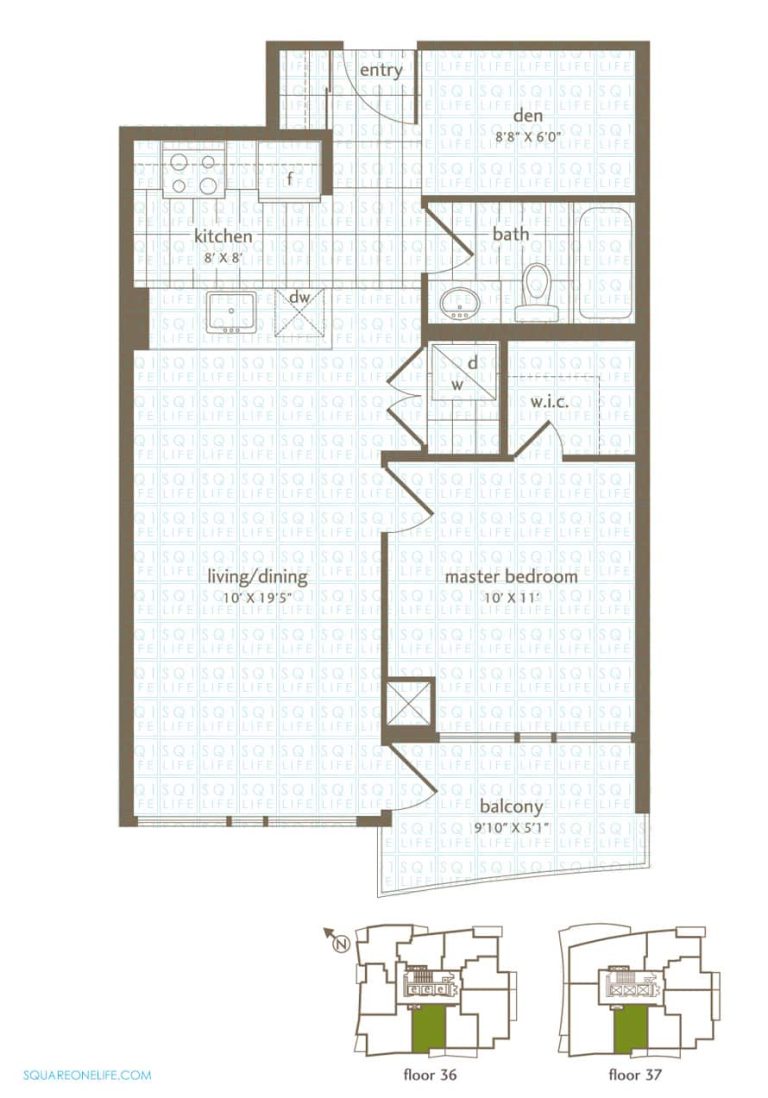 Park-Residences-Condo-Floorplan-LPH5-PH5-1-Bed-1-Den-1-Bath