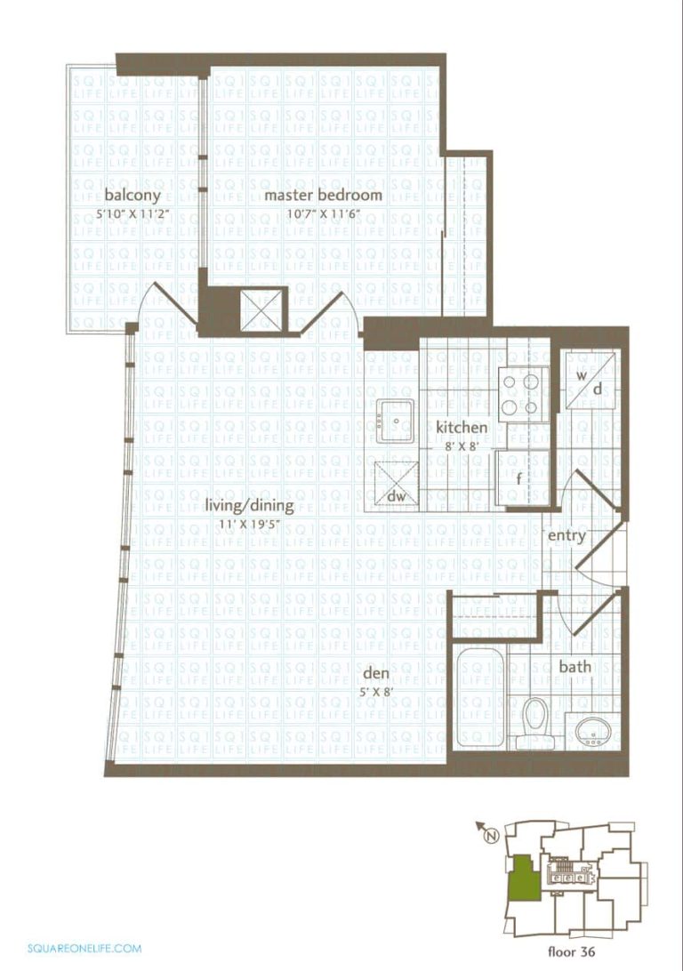 Park-Residences-Condo-Floorplan-LPH7-1-Bed-1-Den-1-Bath