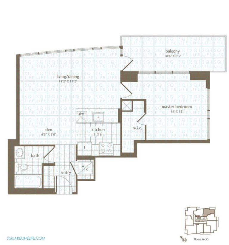 Park-Residences-Condo-Floorplan-Oak-1-Bed-1-Den-1-Bath