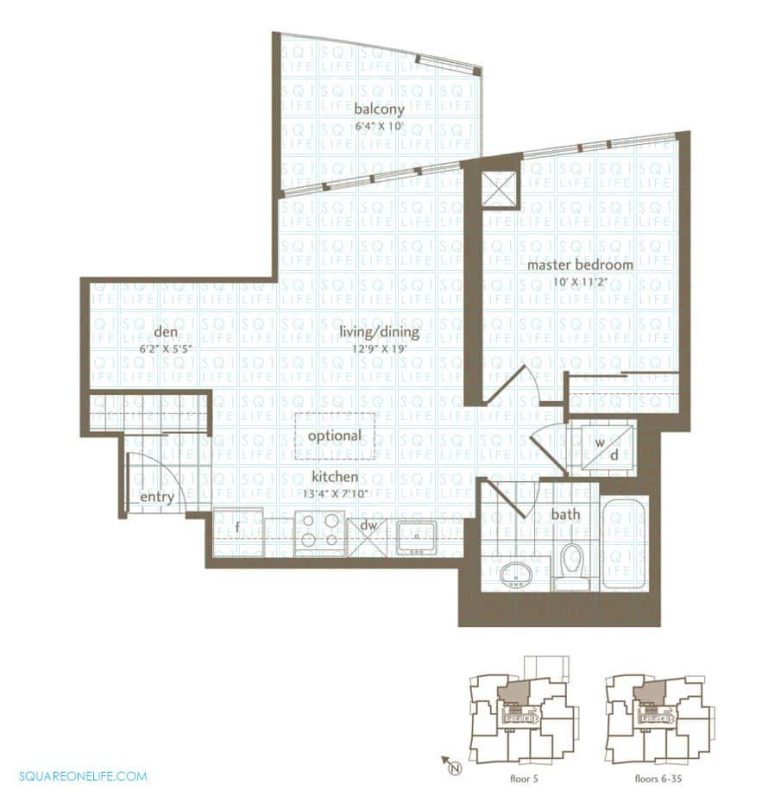 Park-Residences-Condo-Floorplan-Tulip-1-Bed-1-Bath